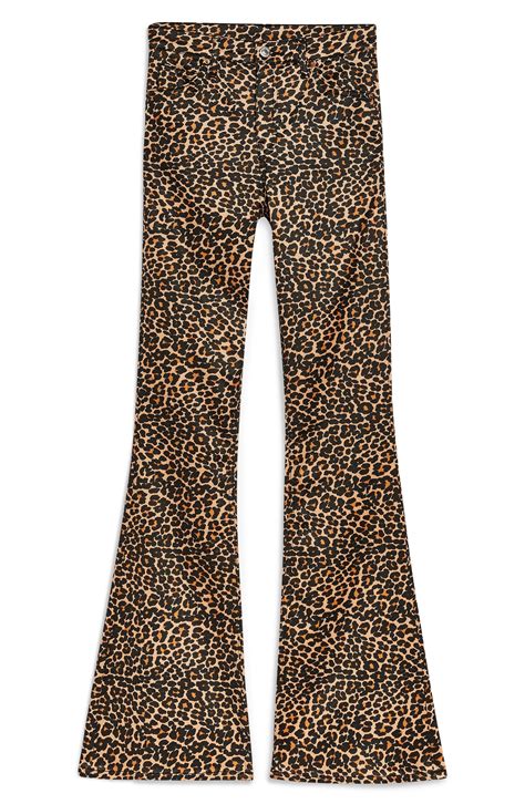 leopard print flare pants